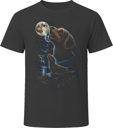 Doxiepoo Doodle Dog Howling at the Moon T Shirt