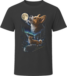 Corgipoo Doodle Dog Howling at the Moon T Shirt Corgipoo Doodle Dog Howling at the Moon T Shirt