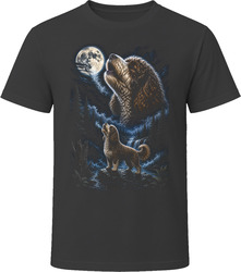 Havapoo Doodle Dog Howling at the Moon T Shirt