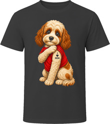 Cavapoo Dog I Love Mom Tattoo Dog Mom Gift T Shirt