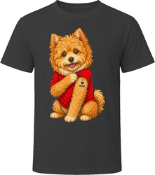 Pomapoo Dog I Love Mom Tattoo Funny Doodle Lover Gift T Shirt