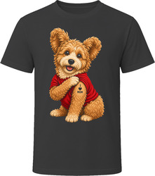 Corgipoo Dog I Love Mom Tattoo Funny Doodle Lover Gift T Shirt