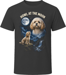 Cream Cavapoo Doodle Dog Howl at the Moon T-Shirt