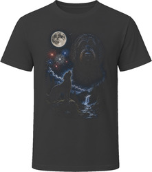 Black Labradoodle Doodle Dog Fourth of July Fireworks Howling at the Moon T-Shirt Black Labradoodle Doodle Dog Fourth of July Fireworks Howling at the Moon T-Shirt