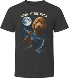 Chocolate Goldendoodle Doodle Dog Howl at the Moon T-Shirt Chocolate Goldendoodle Doodle Dog Howl at the Moon T-Shirt