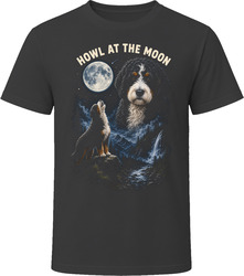 Tricolor Bernedoodle Doodle Dog Howl at the Moon T-Shirt Tricolor Bernedoodle Doodle Dog Howl at the Moon T-Shirt