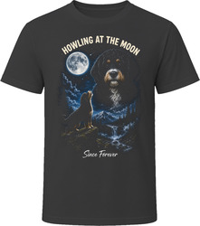 Black Bernedoodle Doodle Dog Howling at the Moon Since Forever T-Shirt Black Bernedoodle Doodle Dog Howling at the Moon Since Forever T-Shirt