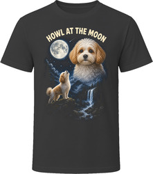 Parti Maltipoo Doodle Dog Howl at the Moon T-Shirt Parti Maltipoo Doodle Dog Howl at the Moon T-Shirt