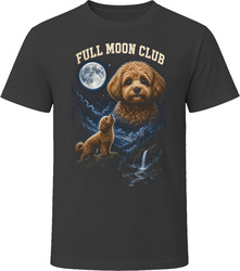 Brown Maltipoo Doodle Dog Full Moon Club Howling at the Moon T-Shirt Brown Maltipoo Doodle Dog Full Moon Club Howling at the Moon T-Shirt