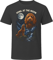 Red Cockapoo Doodle Dog Howl at the Moon T-Shirt