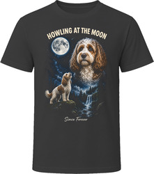 Parti Cockapoo Doodle Dog Howling at the Moon Since Forever T-Shirt