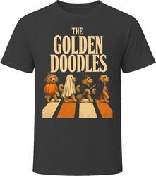 Golden Doodles Halloween Crossing Funny Pumpkin Doodle Lover Gift T Shirt