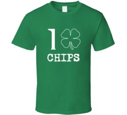 I Love Chips Irish Food St Patrick S Day T Shirt