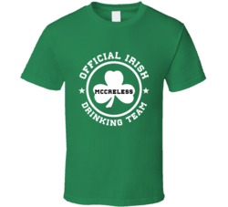 Mccreless Drinking Team Clover Ireland Irish St Patricks Day Ireland T