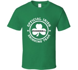 Mcdonnell Drinking Team Clover Ireland Irish St Patricks Day Ireland T