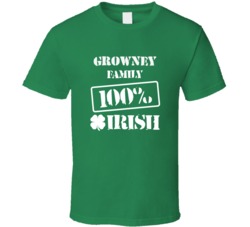 Growney 100 Percent Irish Ireland Clover St Patricks Day Ireland T Shi