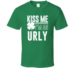 Urly Kiss Me Im Irish Parody Custom Last Name St Patricks Day T Shirt