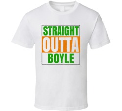 Boyle Town City Irish Ireland St Patrick's Straight Outta Compton T Sh