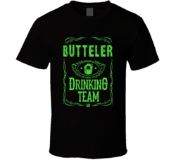 Butteler Irish Drinking Team Whiskey Beer Custom Last Name St Patricks