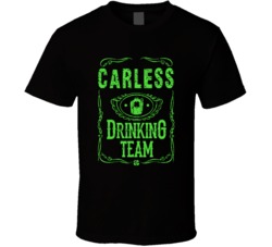 Carless Irish Drinking Team Whiskey Beer Custom Last Name St Patricks 