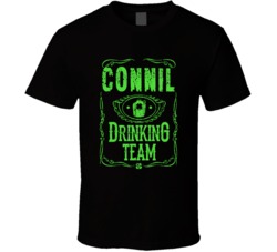 Connil Irish Drinking Team Whiskey Beer Custom Last Name St Patricks D