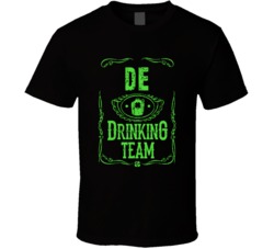 de Irish Drinking Team Whiskey Beer Custom Last Name St Patricks Day T