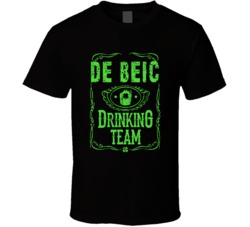 de Beic Irish Drinking Team Whiskey Beer Custom Last Name St Patricks 