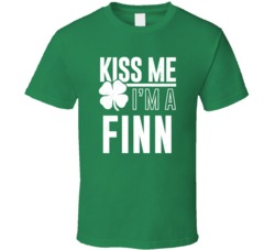 Finn Kiss Me Im Irish Parody Custom Last Name St Patricks Day T Shirt
