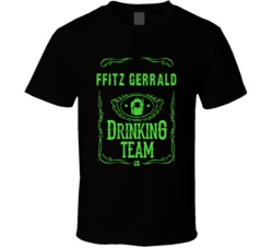 Ffitz Gerrald Irish Drinking Team Whiskey Beer Custom Last Name St Pat