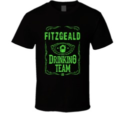 Fitzgeald Irish Drinking Team Whiskey Beer Custom Last Name St Patrick