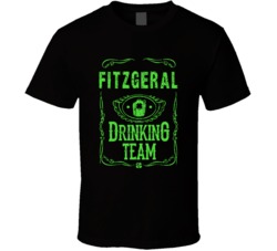 Fitzgeral Irish Drinking Team Whiskey Beer Custom Last Name St Patrick
