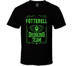 Fotterell Irish Drinking Team Whiskey Beer Custom Last Name St Patrick