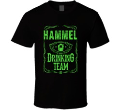 Hammel Irish Drinking Team Whiskey Beer Custom Last Name St Patricks D