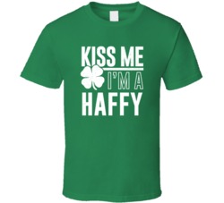 Haffy Kiss Me Im Irish Parody Custom Last Name St Patricks Day T Shirt