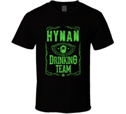 Hynan Irish Drinking Team Whiskey Beer Custom Last Name St Patricks Da