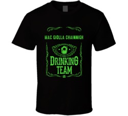 Mac Giolla Chainnigh Irish Drinking Team Whiskey Beer Custom Last Name