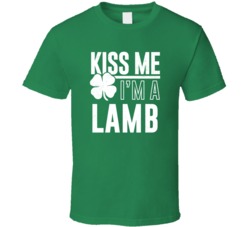 Lamb Kiss Me Im Irish Parody Custom Last Name St Patricks Day T Shirt