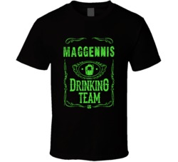 Maggennis Irish Drinking Team Whiskey Beer Custom Last Name St Patrick