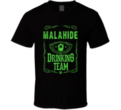 Malahide Irish Drinking Team Whiskey Beer Custom Last Name St Patricks