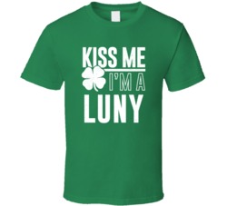 Luny Kiss Me Im Irish Parody Custom Last Name St Patricks Day T Shirt
