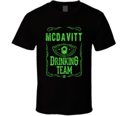 McDavitt Irish Drinking Team Whiskey Beer Custom Last Name St Patricks
