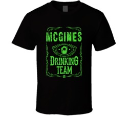 McGines Irish Drinking Team Whiskey Beer Custom Last Name St Patricks 