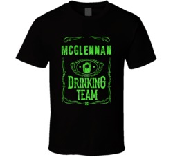McGlennan Irish Drinking Team Whiskey Beer Custom Last Name St Patrick