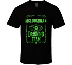 McLoughnan Irish Drinking Team Whiskey Beer Custom Last Name St Patric