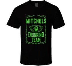 Mitchels Irish Drinking Team Whiskey Beer Custom Last Name St Patricks