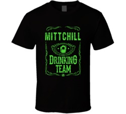 Mittchill Irish Drinking Team Whiskey Beer Custom Last Name St Patrick
