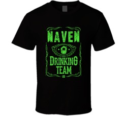 Naven Irish Drinking Team Whiskey Beer Custom Last Name St Patricks Da