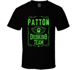 Patton Irish Drinking Team Whiskey Beer Custom Last Name St Patricks D