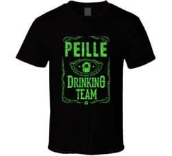 Peille Irish Drinking Team Whiskey Beer Custom Last Name St Patricks D