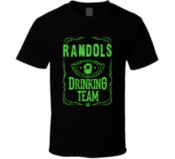 Randols Irish Drinking Team Whiskey Beer Custom Last Name St Patricks 